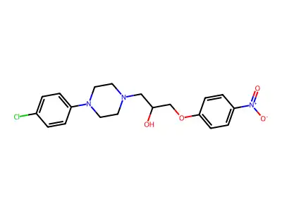 4-(4-Chlorophenyl)-alpha-((4-nitrophenoxy)methyl)-1-piperazineethanol structure