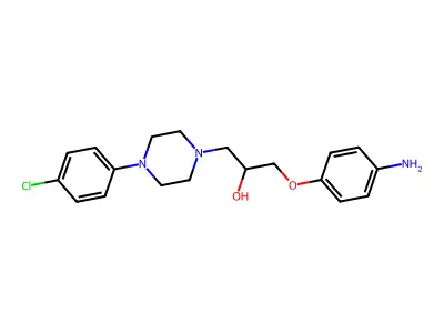 alpha-((4-Aminophenoxy)methyl)-4-(4-chlorophenyl)-1-piperazineethanol structure