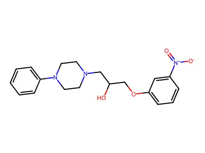 1-(3-Nitrophenoxy)-3-(4-phenylpiperazin-1-yl)propan-2-ol structure