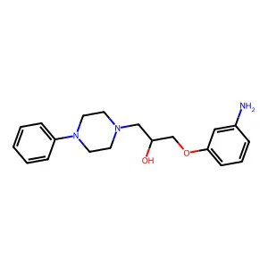 1-Piperazineethanol, alpha-((3-aminophenoxy)methyl)-4-phenyl- structure