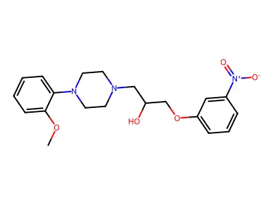 1-Piperazineethanol, 4-(2-methoxyphenyl)-alpha-((3-nitrophenoxy)methyl)- structure