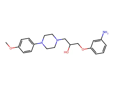 1-Piperazineethanol, alpha-((3-aminophenoxy)methyl)-4-(4-methoxyphenyl)- structure