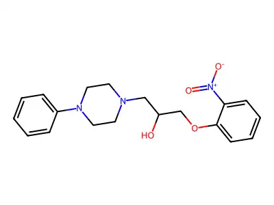 1-(2-Nitrophenoxy)-3-(4-phenylpiperazin-1-yl)propan-2-ol structure