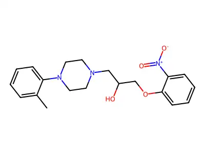 1-Piperazineethanol, 4-(2-methylphenyl)-alpha-((2-nitrophenoxy)methyl)- structure