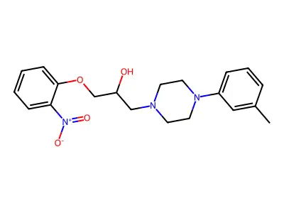 1-Piperazineethanol, 4-(3-methylphenyl)-alpha-((2-nitrophenoxy)methyl)- structure