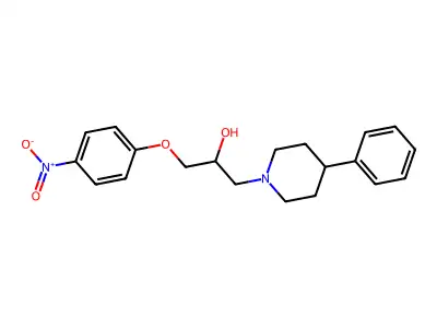 1-(4-Nitrophenoxy)-3-(4-phenylpiperidin-1-yl)propan-2-ol structure
