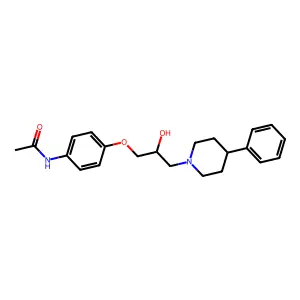 Acetamide, N-(4-(2-hydroxy-3-(4-phenyl-1-piperidinyl)propoxy)phenyl)- structure