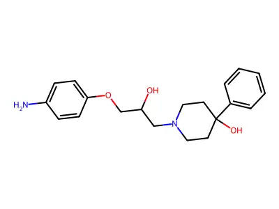 alpha-((4-Aminophenoxy)methyl)-4-hydroxy-4-phenyl-1-piperidineethanol structure