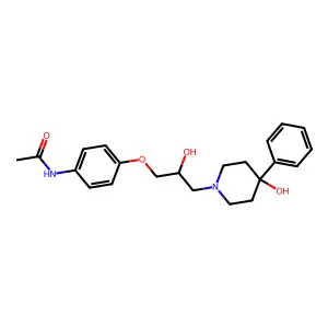 Acetamide, N-(4-(2-hydroxy-3-(4-hydroxy-4-phenyl-1-piperidinyl)propoxy)phenyl)- structure