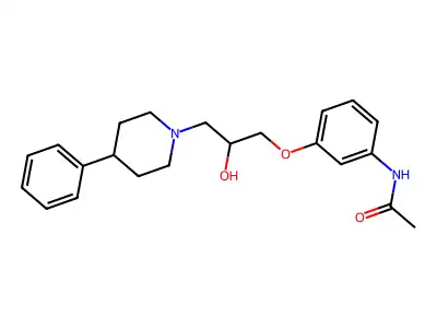 Acetamide, N-(3-(2-hydroxy-3-(4-phenyl-1-piperidinyl)propoxy)phenyl)- structure