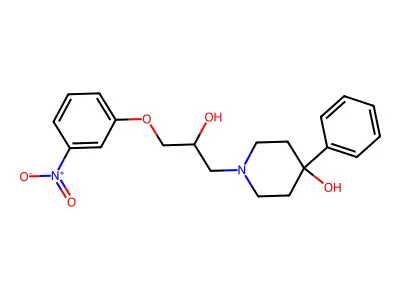 1-Piperidineethanol, 4-hydroxy-alpha-((3-nitrophenoxy)methyl)-4-phenyl- structure