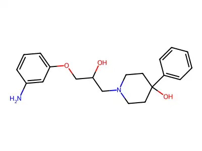 1-Piperidineethanol, alpha-((3-aminophenoxy)methyl)-4-hydroxy-4-phenyl- structure