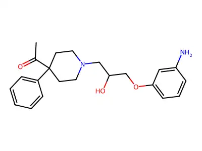 1-(1-(3-(3-Aminophenoxy)-2-hydroxypropyl)-4-phenyl-4-piperidinyl)ethanone structure