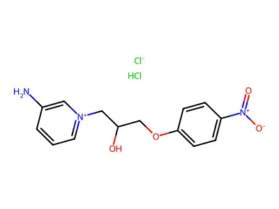 3-Amino-1-(2-hydroxy-3-(4-nitrophenoxy)propyl)pyridinium chloride monohydrochloride structure