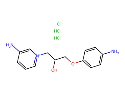 3-Amino-1-(3-(4-aminophenoxy)-2-hydroxypropyl)pyridinium chloride dihydrochloride structure