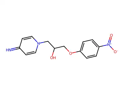 1(4H)-Pyridineethanol, 4-imino-alpha-((4-nitrophenoxy)methyl)- structure