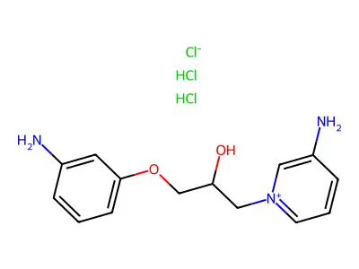 3-Amino-1-(3-(3-aminophenoxy)-2-hydroxypropyl)pyridinium chloride dihydrochloride structure