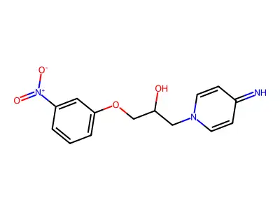 1(4H)-Pyridineethanol, 4-imino-alpha-((3-nitrophenoxy)methyl)- structure