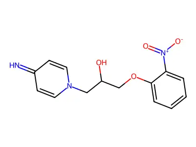 1(4H)-Pyridineethanol, 4-imino-alpha-((2-nitrophenoxy)methyl)- structure