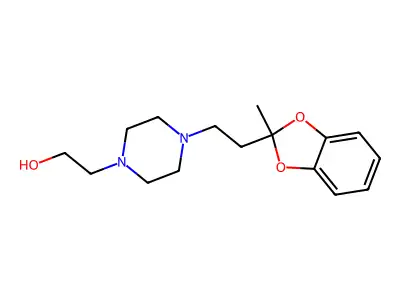 1-Piperazineethanol, 4-(2-(2-methyl-1,3-benzodioxol-2-yl)ethyl)- structure