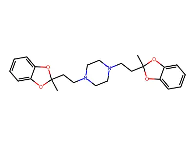1,4-Di-((2-methyl-1,3-benzodioxol-2-yl)ethyl)piperazine structure