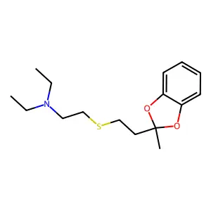Ethanamine, N,N-diethyl-2-((2-(2-methyl-1,3-benzodioxol-2-yl)ethyl)thio)- structure