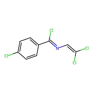 Benzenecarboximidoyl chloride, 4-chloro-N-(2,2-dichloroethenyl)- structure