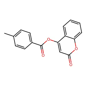 2-oxo-2H-chromen-4-yl 4-methylbenzoate structure