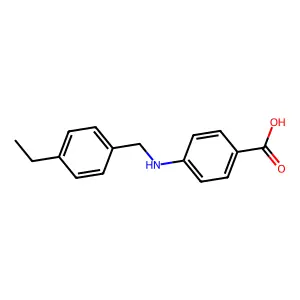 4-[[(4-Ethylphenyl)methyl]amino]benzoic acid structure
