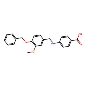 4-((4-(Benzyloxy)-3-methoxybenzyl)amino)benzoic acid structure