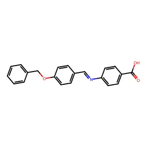 4-(((4-(Phenylmethoxy)phenyl)methylene)amino)benzoic acid structure