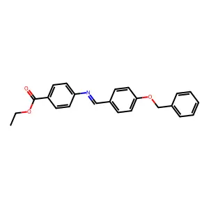 Ethyl 4-[(4-phenylmethoxyphenyl)methylideneamino]benzoate structure