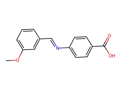 4-(((3-Methoxyphenyl)methylene)amino)benzoic acid structure