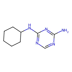 N-Cyclohexyl-1,3,5-triazine-2,4-diamine structure
