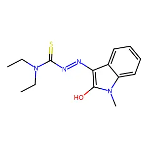 N-Methylisatin beta-4',4'-diethylthiosemicarbazone structure