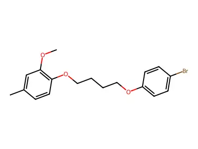 1-[4-(4-Bromophenoxy)butoxy]-2-methoxy-4-methylbenzene structure