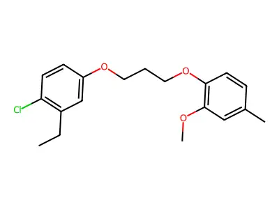 1-Chloro-2-ethyl-4-[3-(2-methoxy-4-methylphenoxy)propoxy]benzene structure