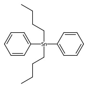 Dibutyldiphenylstannane structure
