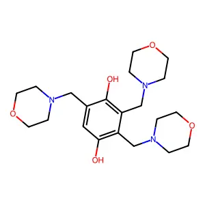 2,3,5-Tris(morpholin-4-ylmethyl)benzene-1,4-diol structure