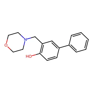(1,1'-Biphenyl)-4-ol, 3-(4-morpholinylmethyl)- structure