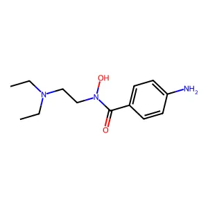 Benzamide, 4-amino-N-(2-(diethylamino)ethyl)-N-hydroxy- structure