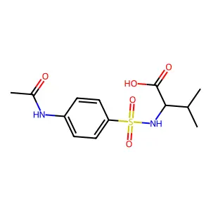 N-[[4-(Acetylamino)phenyl]sulfonyl]-L-valine structure