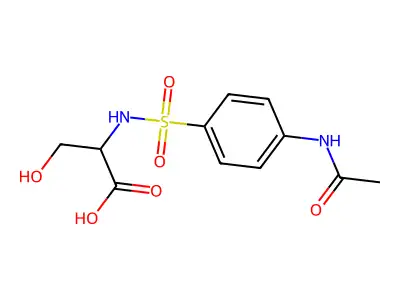 N-[[4-(Acetylamino)phenyl]sulfonyl]serine structure