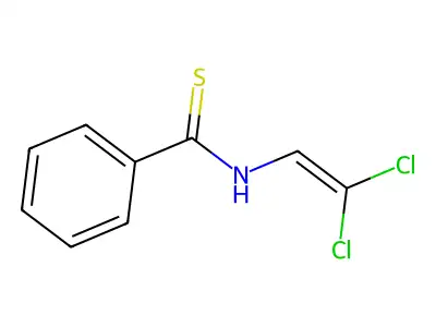 [(2,2-Dichlorovinyl)amino]phenylmethane-1-thione structure