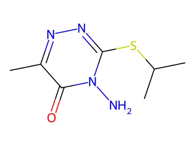 4-Amino-6-methyl-3-propan-2-ylsulfanyl-1,2,4-triazin-5-one structure