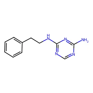 N-(2-phenylethyl)-1,3,5-triazine-2,4-diamine structure