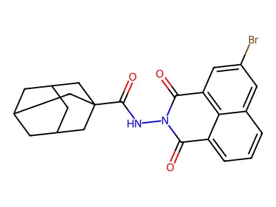 N-(5-bromo-1,3-dioxobenzo[de]isoquinolin-2-yl)adamantane-1-carboxamide structure