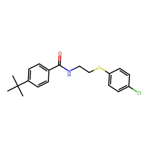 4-tert-butyl-N-[2-(4-chlorophenyl)sulfanylethyl]benzamide structure