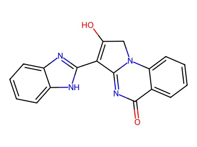 3-(1H-benzo[d]imidazol-2-yl)pyrrolo[1,2-a]quinazoline-2,5(1H,4H)-dione structure