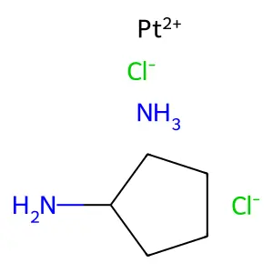 Azanide;cyclopentylazanide;dichloroplatinum(2+) structure